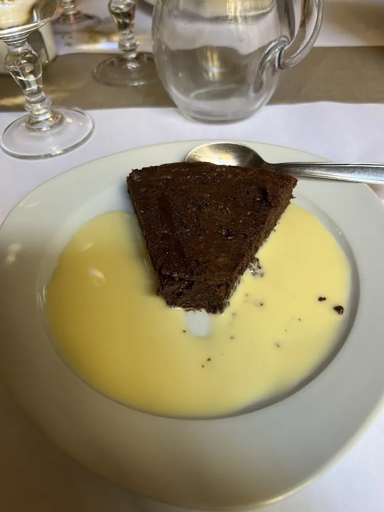 Chocolate Flourless Cake with Vanilla Sauce